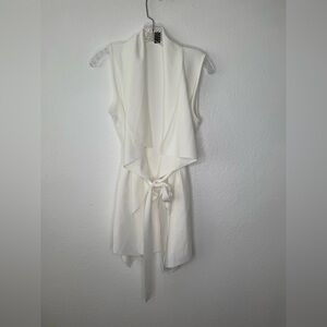 SHEIN Asymmetrical White Sleeveless Dress